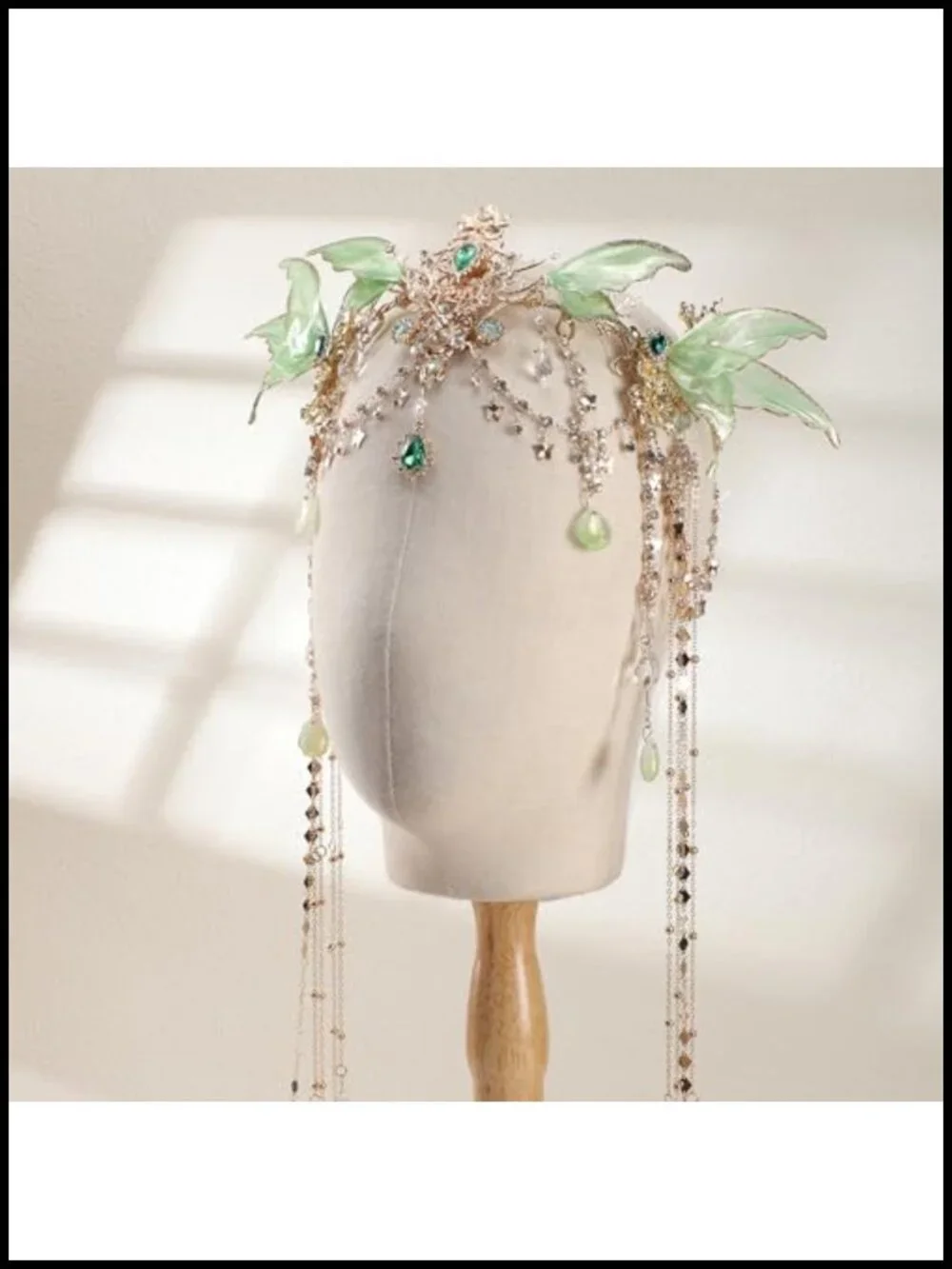 Fairy Elf Crown with Butterfly Wings Renaissance Cosplay Halloween Headpiece